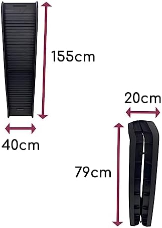 hugglepets dog pet ramp - plastic folding bi shown in use