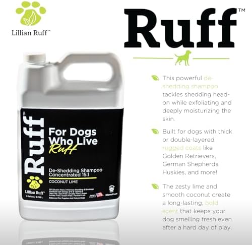 ruff by lillian ruff 15:1 concentrated deshedding dog, side view