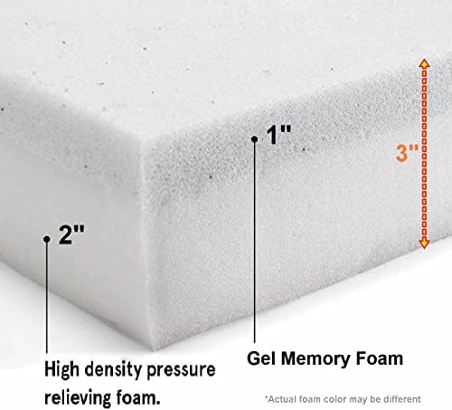 dogbed4less memory foam platform dog bed, crate mattress, side view