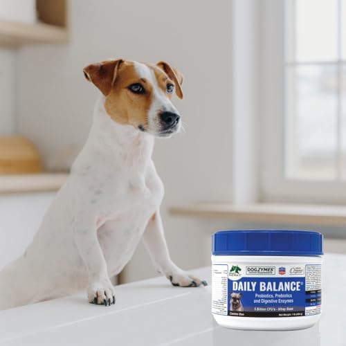 dogzymes daily balance canine supplement by nature’s farmacy showing dimensions
