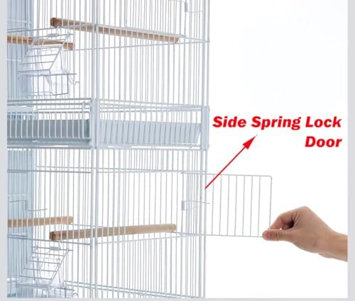 large stainless stackable breeder bird parrot cages 30"x11"x15"h, side view