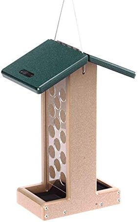 birds choice whole peanut bird feeder for blue shown in use