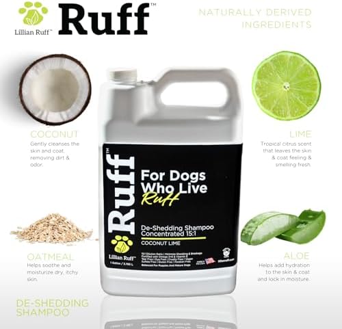ruff by lillian ruff 15:1 concentrated deshedding dog, close-up detail