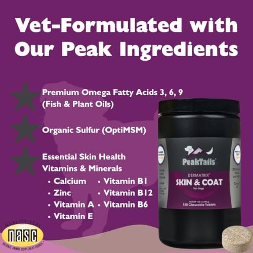 kala health peaktails skin & coat supplement for showing dimensions
