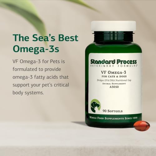 standard process vf omega-3 for pets, 90 softgels, close-up detail