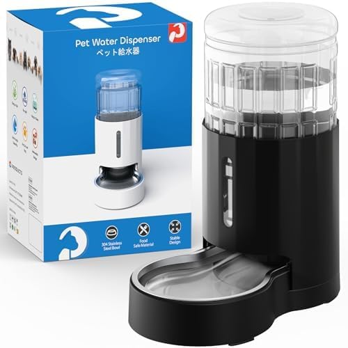 czpet automatic 4l/135oz/1gal cat water dispenser with stainless, main product view