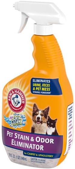 arm & hammer pet stain and odor eliminator showing dimensions