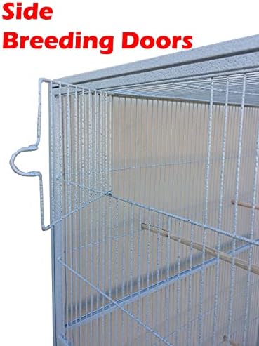 64" extra large wrought iron breeding flight canary showing dimensions