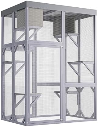 yopto outdoor cat house,70" catio outdoor cat enclosure, view 9