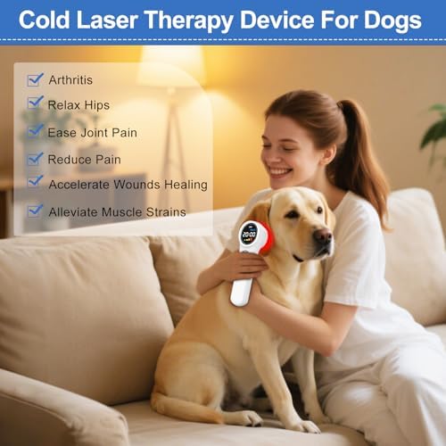 cold laser therapy device for dogs, infrared light, close-up detail