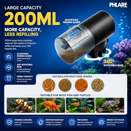 automatic fish feeder for aquariums & fish tanks, close-up detail