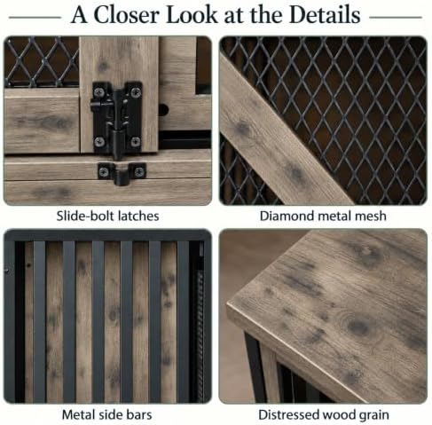 kepptory furniture dog crate for medium or 2 on a desk or shelf