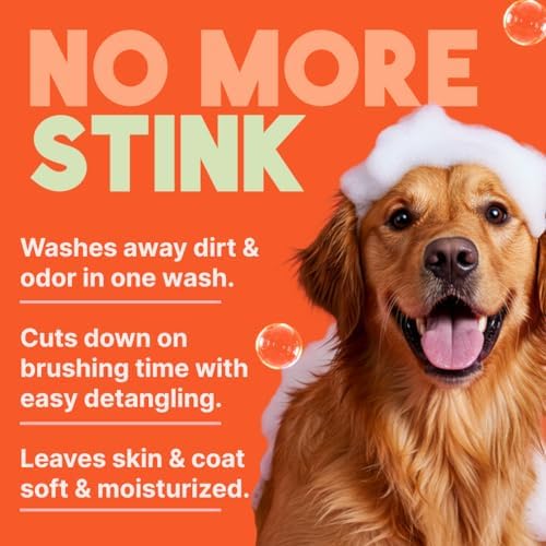 tropiclean 2-in-1 dog shampoo and conditioner, professional dog, side view