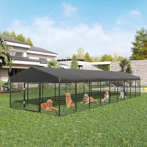 354" x 118" outdoor dog kennel steel ideal, side view