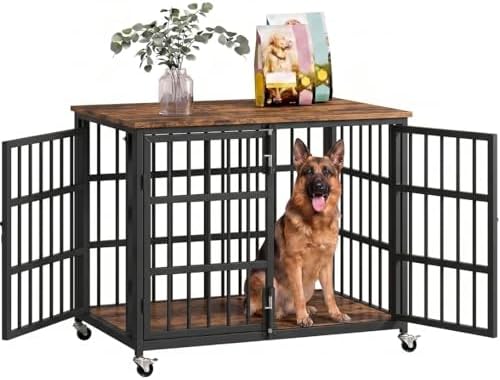 boldbone 42 inch dog crate furniture, heavy duty, view 9