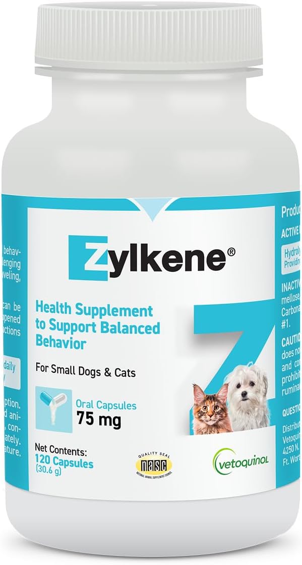 vetoquinol zylkene, calming capsules for small dogs &, main product view