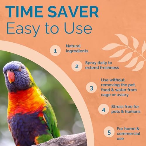 no scent bird cage cleaner spray & pet, close-up detail