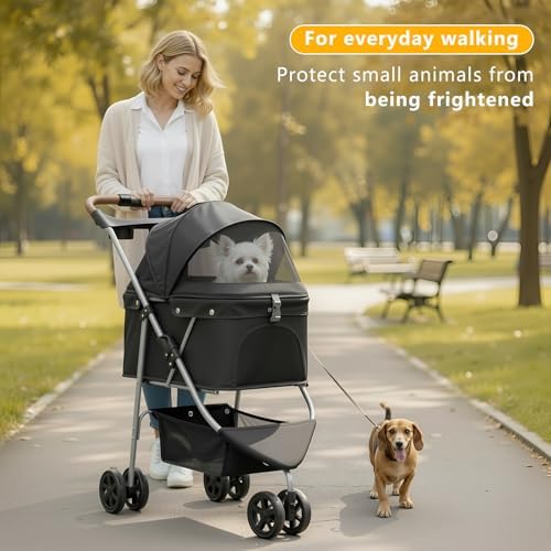 pet stroller for small/medium dogs and cats,black, package contents