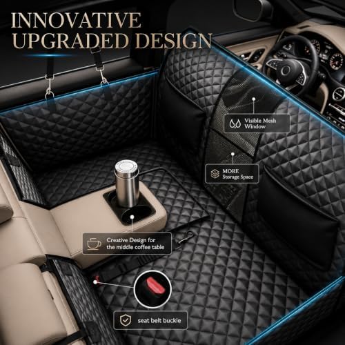high barrier dog car seat cover,waterproof back seat, front angle view