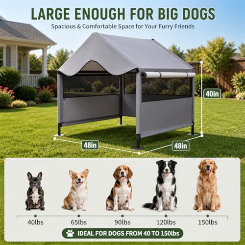 extra large dog shade shelter canopy with uv, close-up detail