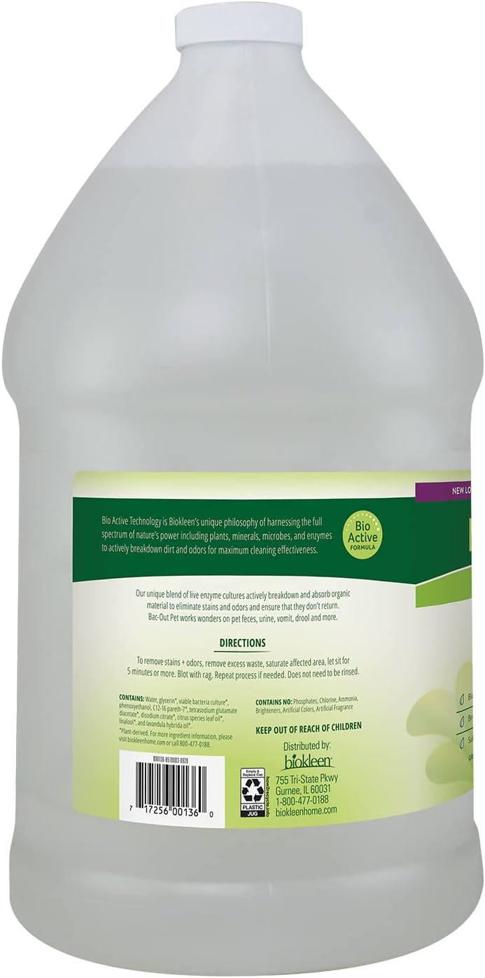 biokleen bac-out pet stain remover - 2 gallon shown in use