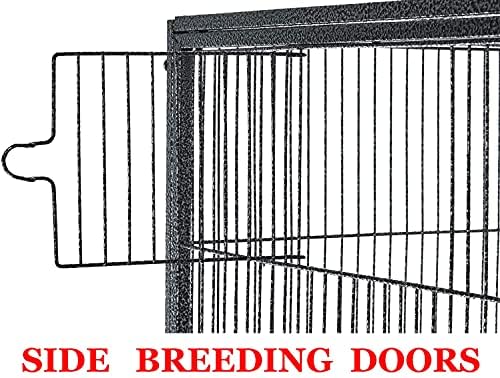 64" extra large wrought iron side nesting box, side view
