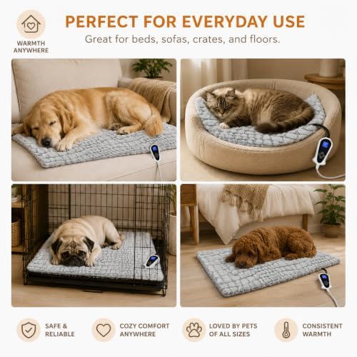 heated bed for small animals pet heating pad shown in use