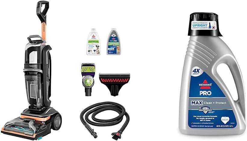bundle of bissell revolution hydrosteam pet carpet cleaner, main product view