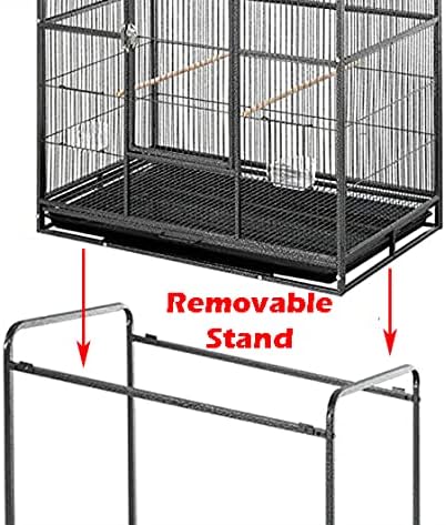 64" extra large wrought iron side nesting box, close-up detail