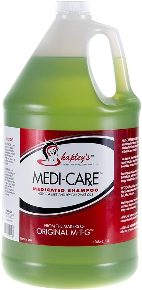shapelys medi care medicated horse shampoo, 1-gal bottle, main product view