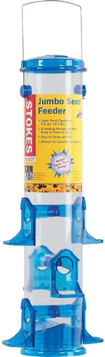 stokes select jumbo seed tube bird feeder, assorted,1, close-up detail
