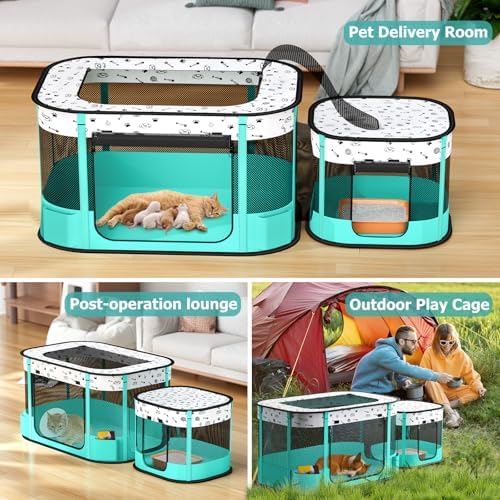 cat playpen, portable pet dog playpen, foldable kitten on a desk or shelf