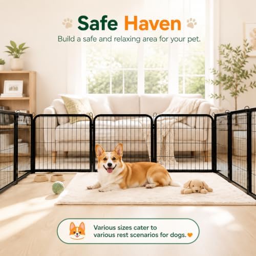 yaheetech dog playpen 24in 16 panels pet fence, close-up detail