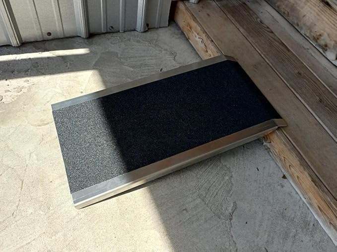 aluminum dog pet ramp for cars & trucks showing dimensions