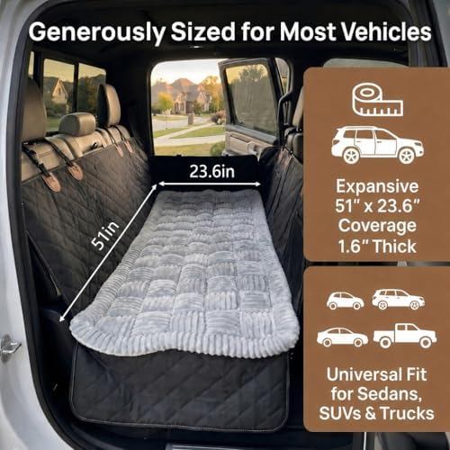 rynvale 51"x 23.6" thickened dog bed mat for, side view