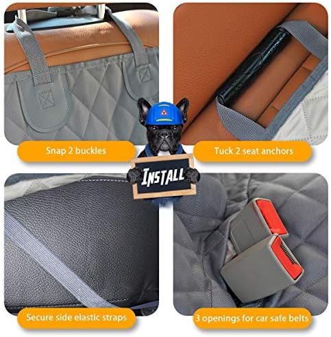honest bench dog car seat covers with side, side view