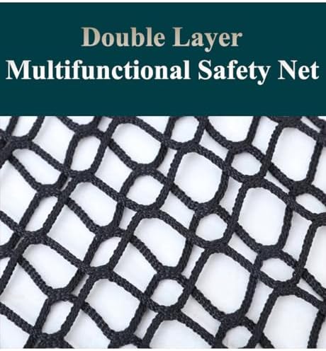 double layer safety netting, kids climbing game protection, close-up detail