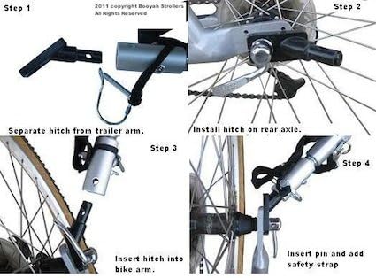 booyah medium dog stroller & pet bike trailer, view 9