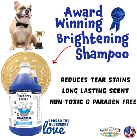 south bark's blueberry facial® for dogs & cats shown in use