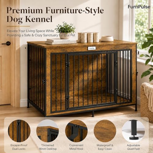 48" xl dog crate furniture for medium & on a desk or shelf