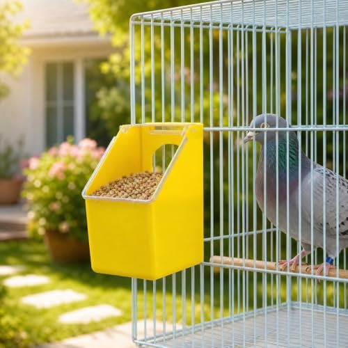 frcolor pigeon feeders 8 pcs hanging bird feeder shown in use