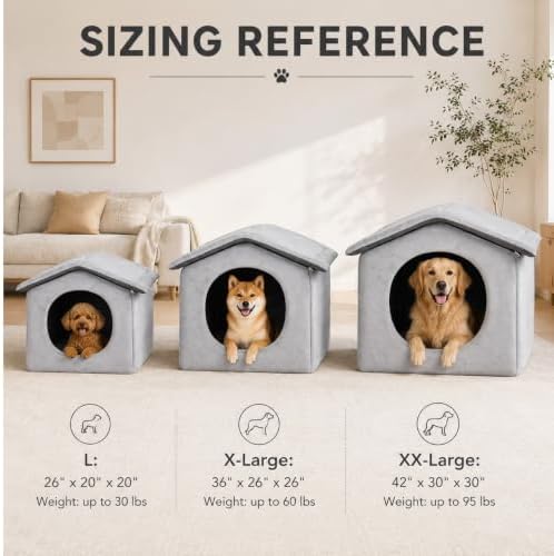 indoor dog house large dog tent with enclosed, side view
