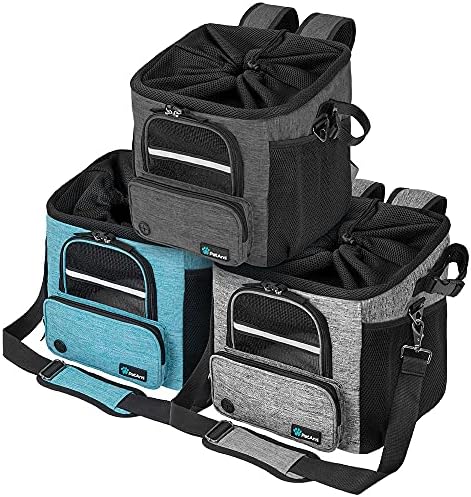 petami dog bike basket, soft-sided ventilated pet carrier, front angle view
