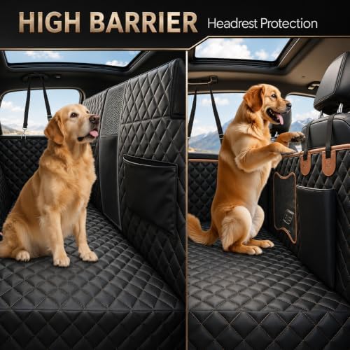 high barrier dog car seat cover,waterproof back seat showing dimensions