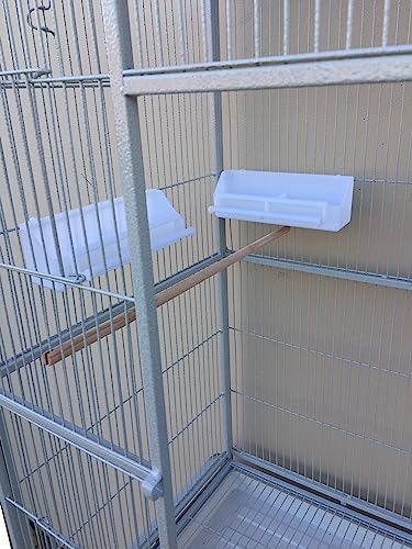 76" extra large double stackable wrought iron breeding, side view