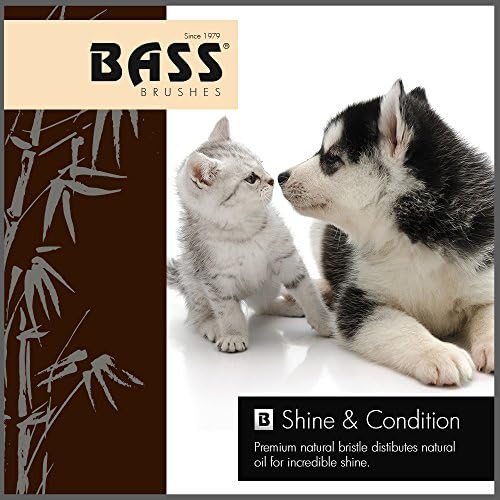 bass luxury grade pet brush | shine & shown in use