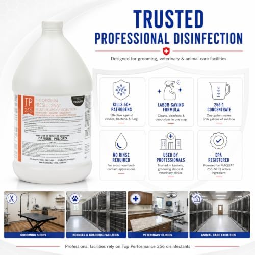 top performance 256 multi-purpose concentrated disinfectant, detergent, and, side view
