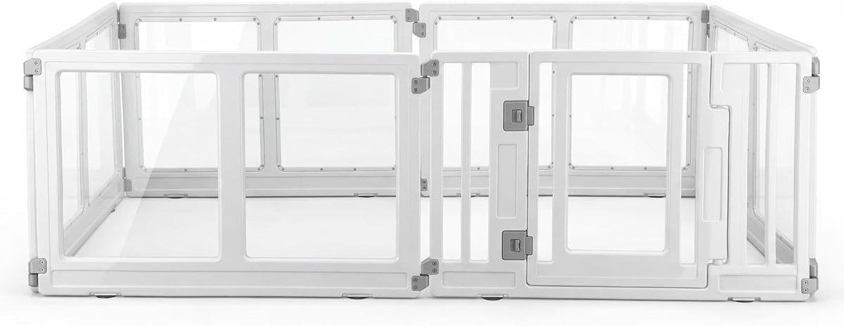 transparent acrylic dog playpen with door for small, main product view