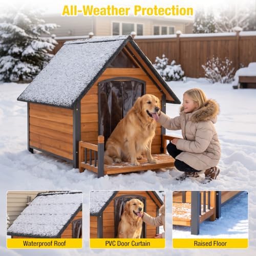 aivituvin heated outdoor dog house with adjustable heating, view 9