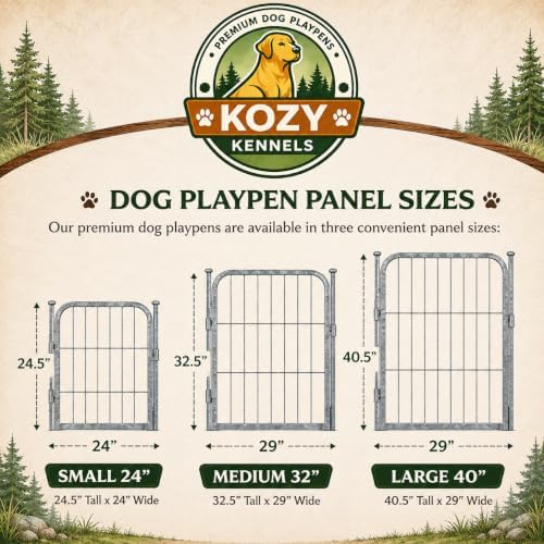 dog playpen w/square bottom floor cover - 32, front angle view